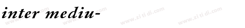 inter mediu字体转换